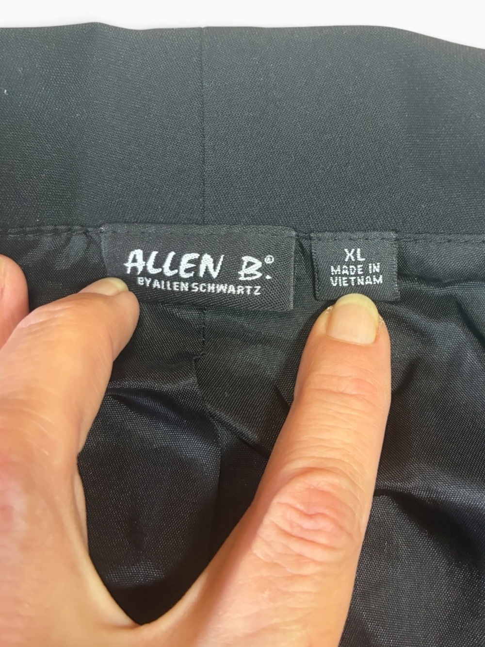 Allen B Black Cropped Military Style Jacket W/ Gold Decorative Trim, Size XL - Picture 8 of 9